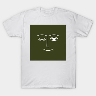 Wink (Olive Green) T-Shirt